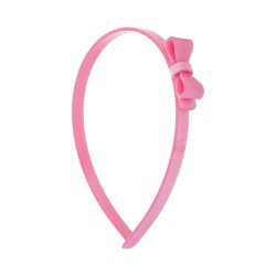 Tiara Bianca Accessory Infantil Laço Acrílica Rosa Perolada