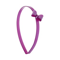 Tiara Bianca Accessory Infantil Laço Acrílica Roxa Perolada
