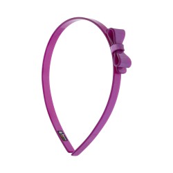 Tiara Bianca Accessory Infantil Laço Acrílica Roxa Perolada