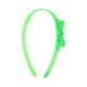 Tiara Bianca Accessory Infantil Laço Acrílica Verde Neon