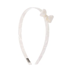 Tiara Bianca Accessory Infantil Laço Acrílica Madrepérola