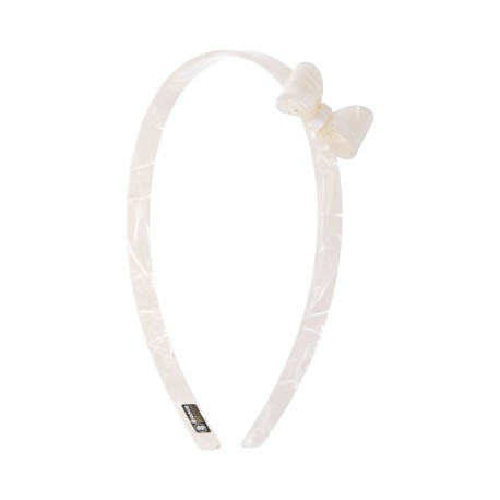 Tiara Bianca Accessory Infantil Laço Acrílica Madrepérola