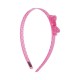 Tiara Bianca Accessory Infantil Laço Acrílica Rosa Poá
