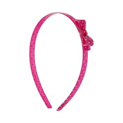 Tiara Bianca Accessory Infantil Laço Acrílica Pink Poá