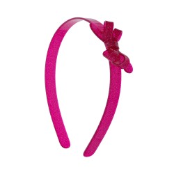 Tiara Bianca Accessory Infantil Laço Acrílica Pink Gliter