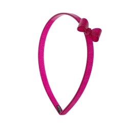 Tiara Bianca Accessory Infantil Laço Acrílica Pink Gliter