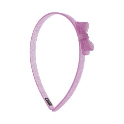 Tiara Bianca Accessory Infantil Laço Acrílica Lilás Gliter