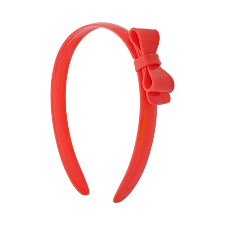 Tiara Bianca Accessory Infantil Laço Acrílica Laranja