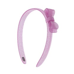 Tiara Bianca Accessory Infantil Laço Acrílica Lilás Gliter