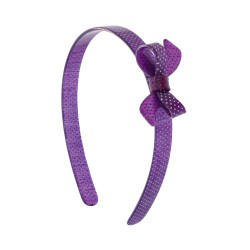 Tiara Bianca Accessory Infantil Laço Acrílica Marinho Poá