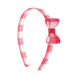 Tiara Bianca Accessory Infantil Laço Acrílica Xadrez
