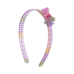 Tiara Bianca Accessory Infantil Laço Acrílica Xadrez