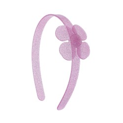 Tiara Bianca Accessory Infantil Flores Acrílica Lilás Gliter