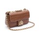 Bolsa Isla Anne Mini Baguete Couro Natural Croco Pecan