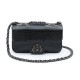 Bolsa Isla Anne Mini Baguete Couro Natural Lizard Preto