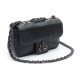 Bolsa Isla Anne Mini Baguete Couro Natural Lizard Preto