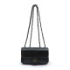 Bolsa Isla Anne Mini Baguete Couro Natural Lizard Preto