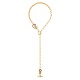 Colar Claudia Arbex Waves Gravata Ouro Vintage