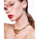 Colar Claudia Arbex Waves Cristais Ouro Vintage
