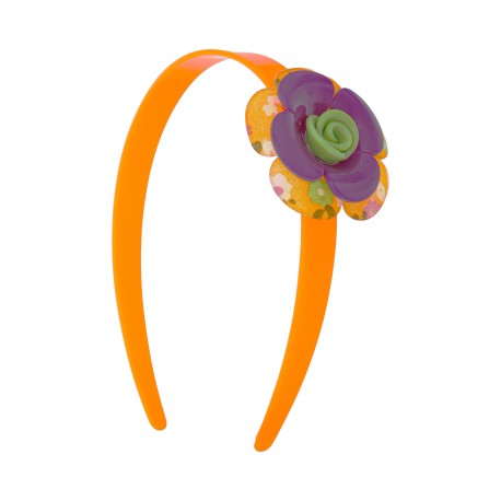 Tiara Bianca Accessory Infantil Flor Acrílica Colorida