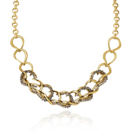 Colar Claudia Arbex Waves Conceito Ouro Vintage