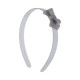 Tiara Bianca Accessory Infantil Laço Acrílica Prata Gliter