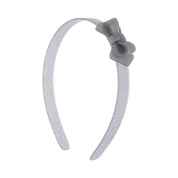 Tiara Bianca Accessory Infantil Laço Acrílica Prata Gliter