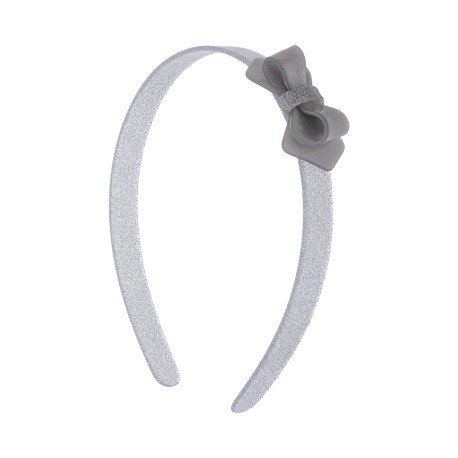 Tiara Bianca Accessory Infantil Laço Acrílica Prata Gliter