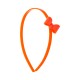 Tiara Bianca Accessory Infantil Laço Acrílica Laranja Neon