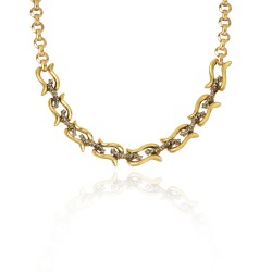 Colar Claudia Arbex Waves Choker Ouro Vintage