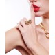 Anel Claudia Arbex Waves Cristais Ouro Vintage