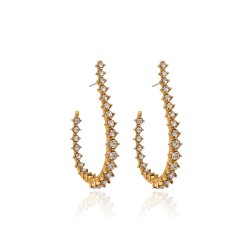 Brinco Claudia Arbex Waves Argola Ouro Vintage
