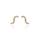 Brinco Claudia Arbex Waves Cristais Ouro Vintage