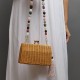 Bolsa Serpui Bag Celine Light Honey Vime Natural e Pedras