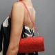 Bolsa Serpui Clutch Ellen Cristais Vermelho Dourado