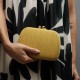 Bolsa Maria Chic Acessórios Clutch Ema Linho Mostarda