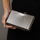 Bolsa Maria Chic Acessorios Clutch Metal Raios Grafite