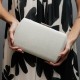 Bolsa Maria Chic Acessórios MP Maxi Clutch Linho Off White