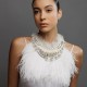 Colar Raquel Pires Glam Maxi Customizado Branco Prata