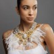 Colar Raquel Pires Glam Maxi Customizado Branco Dourado