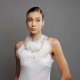 Colar Raquel Pires Glam Maxi Customizado Branco Prata