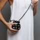 Bolsa Isla Nano Bucket Bordada Veludo V Etoile Preto
