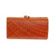 Bolsa Serpui Clutch Mariah Palha Natural Orange