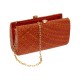 Bolsa Serpui Clutch Mariah Palha Natural Orange