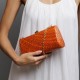 Bolsa Serpui Clutch Mariah Palha Natural Orange