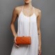 Bolsa Serpui Clutch Mariah Palha Natural Orange