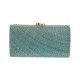 Bolsa Serpui Clutch Mariah Palha Natural Turquesa