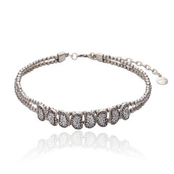 Colar Camila Klein Ostra Choker Prata Velho