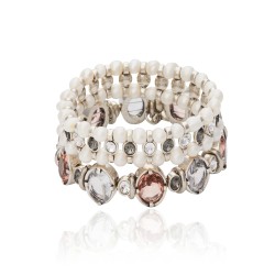 Pulseira Camila Klein Memories Nicole Kit Prata Velho