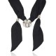 Colar Camila Klein Borbotão Choker Lenço Prata Velho